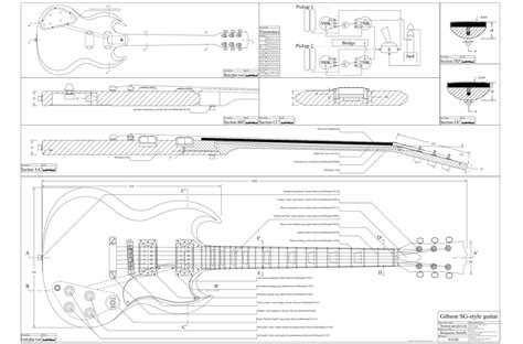 Gibson SG Custom Guitar Templates | Electric Herald