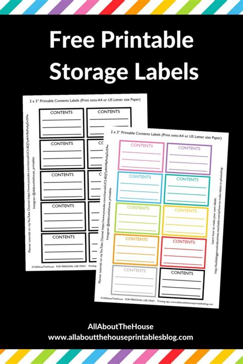 How To Make Printable Storage Contents Labels In Photoshop Step By