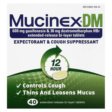 Mucinex Dm 12 Hour Expectorant And Cough Suppressant Extended Release