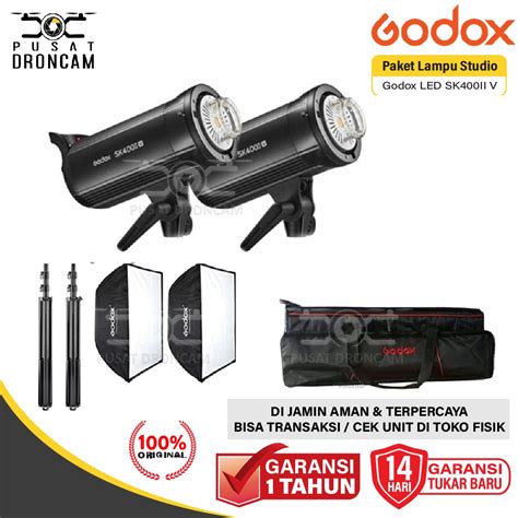 Jual PAKET STUDIO GODOX SK 400II V KIT LAMPU FLASH SK400IIV Shopee