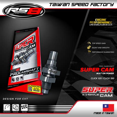 RS8 PRO CAMSHAFT SUPER CAM CLICK125 150 Lazada PH