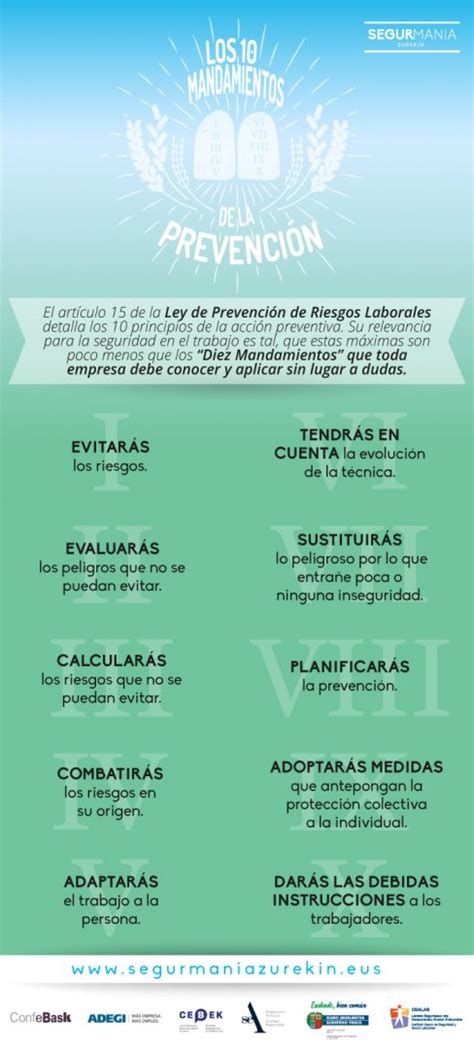 Los 10 Mandamientos De La Prevención Segurmania