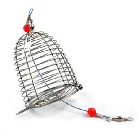 Buy X Lure Bait Cage Stainless Steel Wire Fishing Trap Basket Feeder