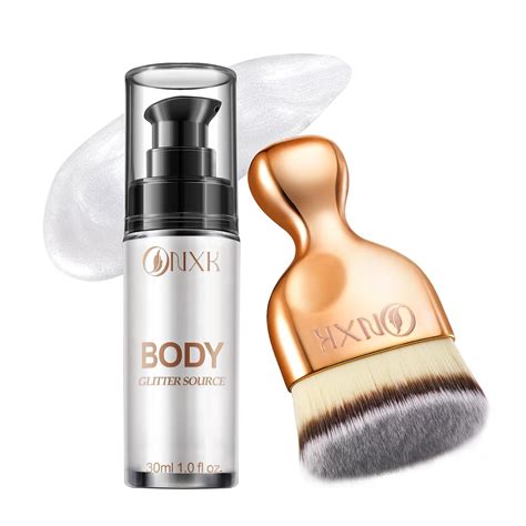 Body Glitter Oil Liquid Luminizer Glow Hightlighter Shimmer Oil Illuminator