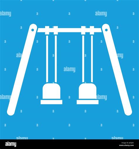 Wooden Swings Hanging On Ropes Icon White Stock Vector Image And Art Alamy