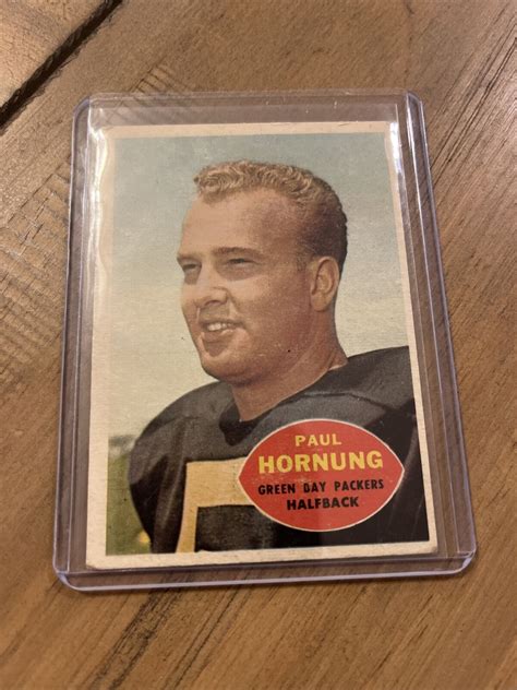 Topps Football Paul Hornung Packers Ebay