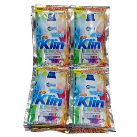 Jual So Klin Liquid Detergen Renteng Pack Isi 24 Sachet 22ml Renceng