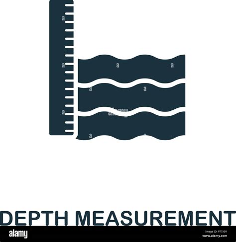 Depth Measurement Icon Monochrome Style Design From Measurement