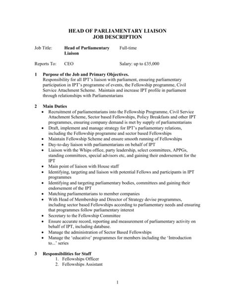 Chief Accountant Job Description Template