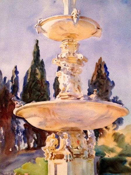 Italian Fountain Painting By John Singer Sargent Reproduction