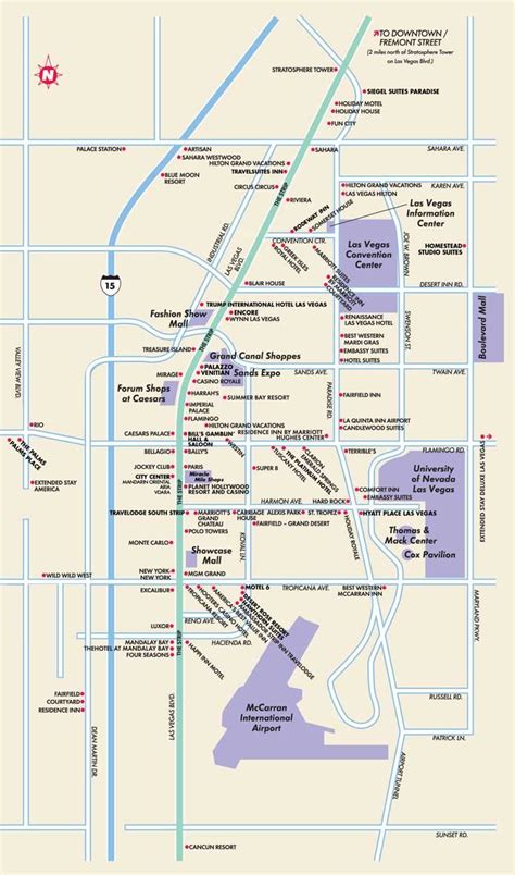 Las Vegas Strip Attractions Map