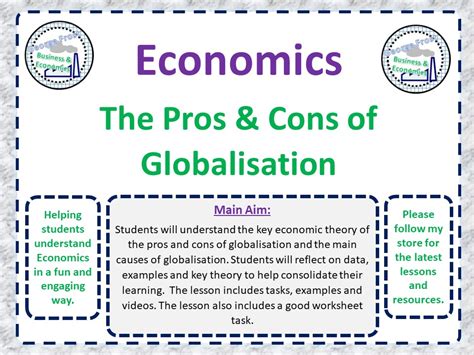 The Pros And Cons Of Globalisation Teaching Resources