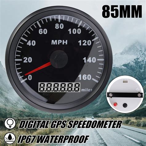 Universal GPS Speedometer Gauge 160MPH 85mm IP67 W Grandado