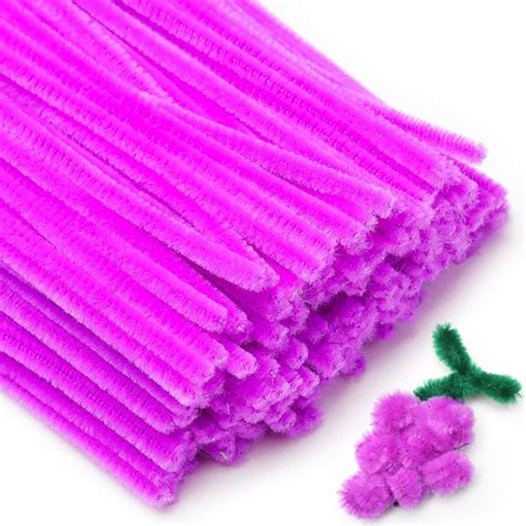 Eppingwin 200pcs Pipe Cleaners Purple Pipe Cleaners Craft