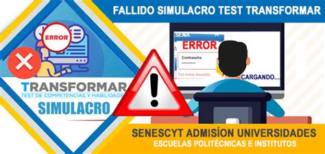 Fallido Simulacro Test Transformar Examen Prueba Senescyt