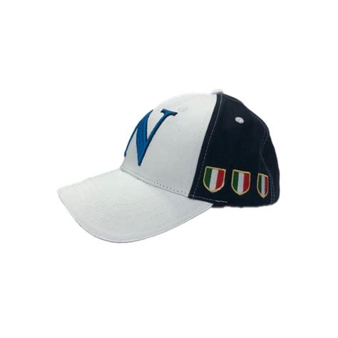 Cappello Scudetto Baseball Ssc Napoli Uomo Biancoblu