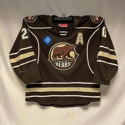 Ahl Authentic 2019 20 Hershey Bears Alternate Captains Jersey Worn By