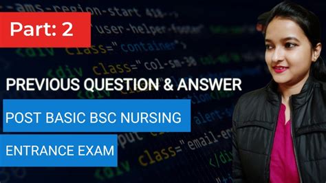 Post Basic Bsc Nursing Question Answer With Rational Ii Part Ii