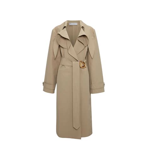 JW Anderson EXAGGERATED COLLAR TRENCH Flax Beamhill