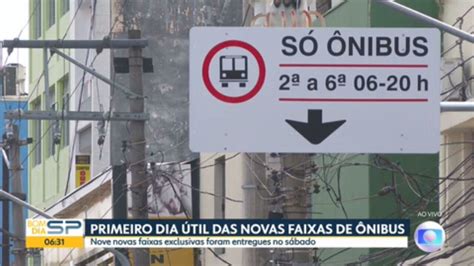 Vídeo Primeiro Dia útil De Nove Novas Faixas Exclusivas De ônibus Na