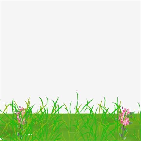 Cartoon Flowers Grass Download, Cartoon Grass, Flowers Meadow, Green ...