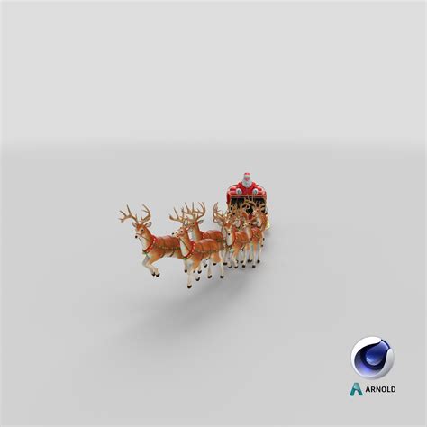 Santa Claus Reindeer Flying 3d Turbosquid 1232838