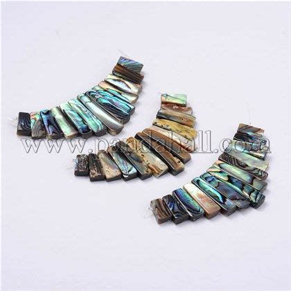 Rectangle Natural Abalone Shell Graduated Beads Strands