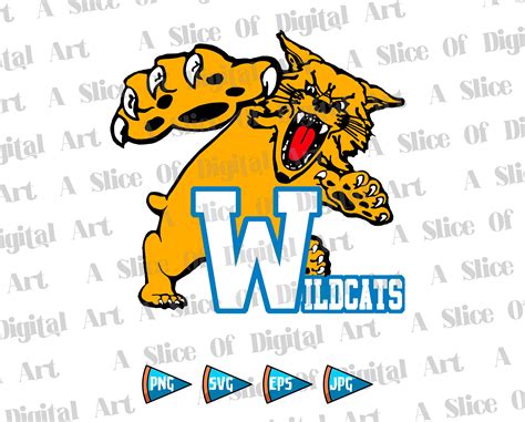 Wildcats Athletic Teams Svg Png Eps Go Eagles Wildcat Paw Svg