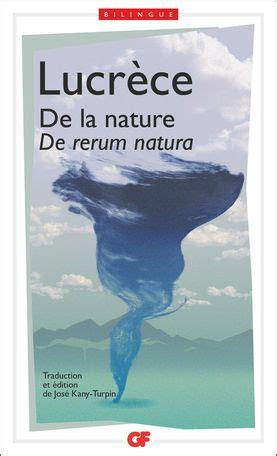 Lucrèce De la nature De rerum natura Édition bilingue trad José