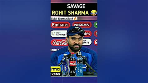 Rohit Sharma Savage Reply To Reporter 😂 Rohit Sharma Funny Press