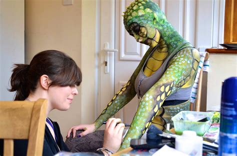 Lizard Woman: Doing the makeup by spirit0407 on DeviantArt