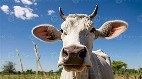 Photo of a Zebu Brahman cattle in the Farmland. Generative AI 29258842 ...