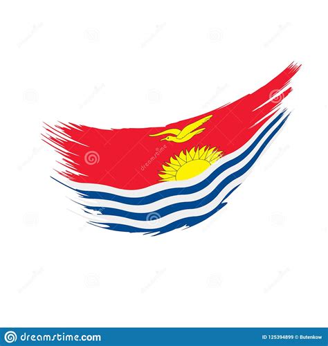 Bandera De Kiribati Ejemplo Del Vector Ilustración del Vector