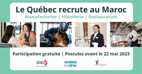 Inscriptions Qu Bec En T Te Maroc Dreamjob Ma