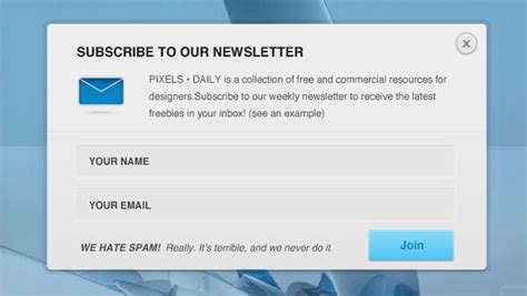 Newsletter Signup Form Psd Newsletters Newsletter Signup Web Design