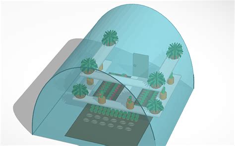 3d Design Green House Tinkercad