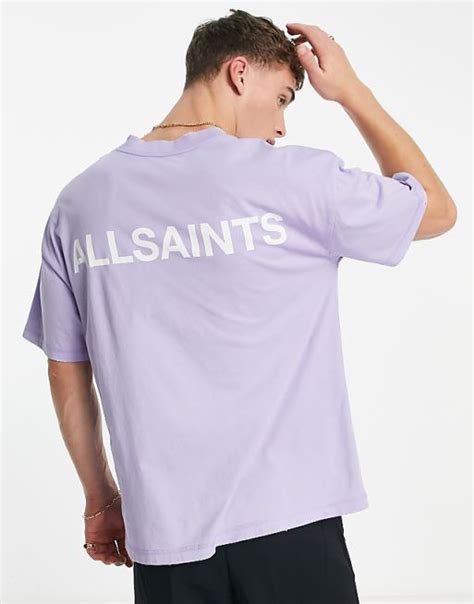 Allsaints X Asos Exclusive Oversized Crew T Shirt In Bleached Lilac Asos