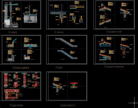 Planos De Detalles Constructivos Para Hotel En DWG AUTOCAD Varios