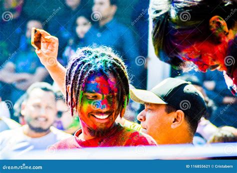 Holi festival in Pokhara editorial photo. Image of party - 116855621