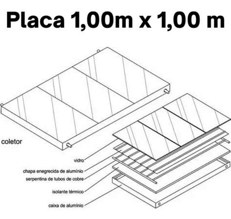 02 Placas Para Aquecedor Solar Semi Blindada 1 00x1 00 M