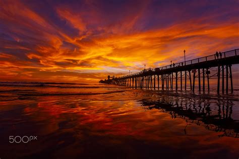 Colorful Sunset At Oceanside Pier November 1 2018 Oceanside Pier