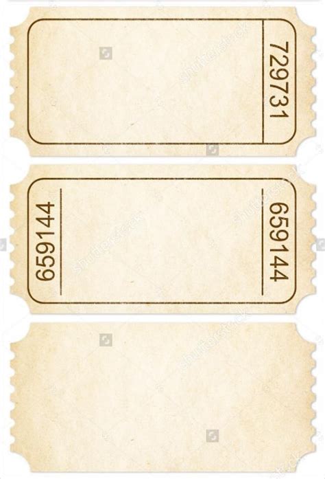 Vintage Ticket Template