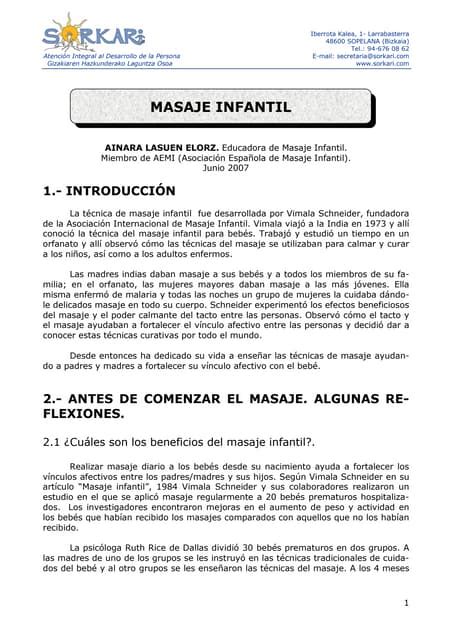 Masaje Infantil Pdf