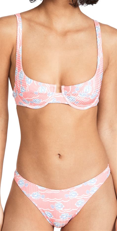 Fisch Grenadins Bikini Top Pink Porcelain Fish Editorialist