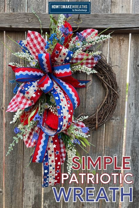 Simple Patriotic Wreath For Front Door How To Make Wreaths Wreath