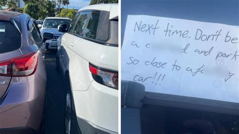 Drivers Furious Note After Parking Act Outside Coles Au