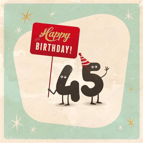 Images Funny 45th Birthday Funny 45th Birthday Card Stock Vector