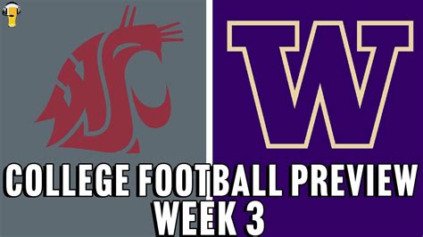 Washington State Cougars Vs Washington Huskies Prediction Week 3