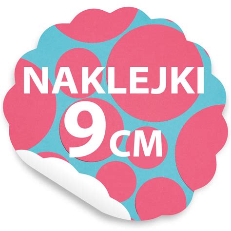 NAKLEJKI ETYKIETY Z Logo Firmy Wlepki 9cm 100szt Sticky Studio