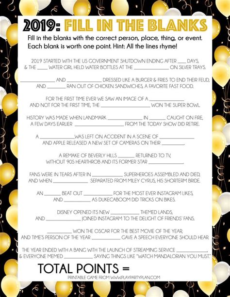 New Year Trivia Questions And Answers Printable – Christmas Picture Gallery